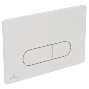Бял пневматичен бутон (активатор) OLEAS P1 за структура за вграждане за стенна тоалетна чиния IDEAL STANDARD