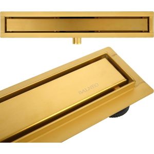 Златен лентов подов сифон BALNEO DUPLEX NEXT GOLD 60/70/80/90/100 см за монтаж на плочка